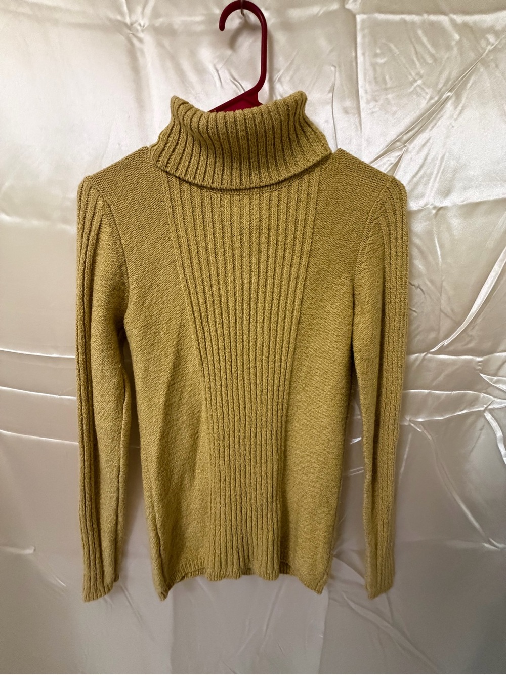 Sundance Ribbed Cowl Neck Sweater in Mustard